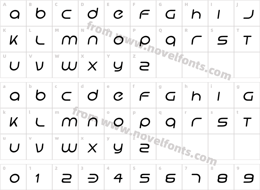 Hi. Bold ObliqueCharacter Map