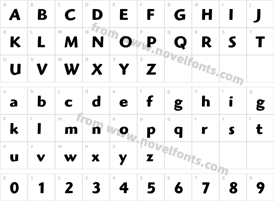 HighlanderITC-BoldCharacter Map