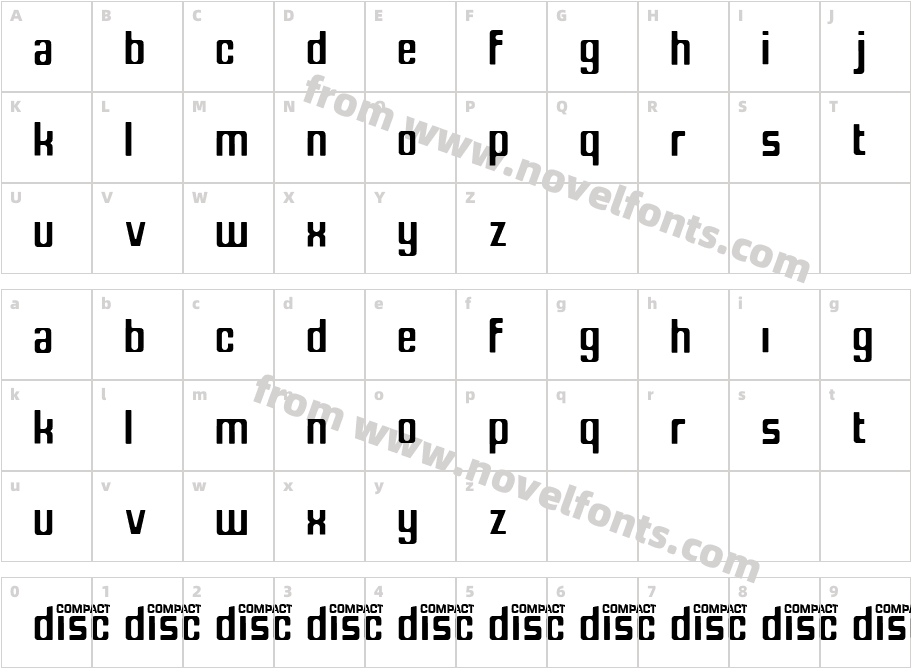 Compact Disco FillCharacter Map