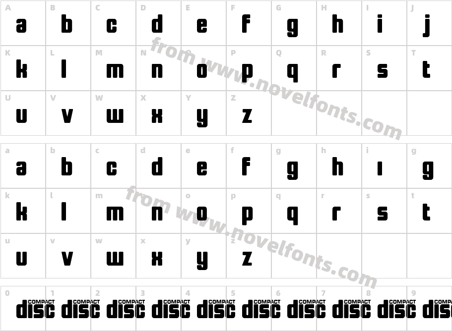 Compact Disco SolidCharacter Map