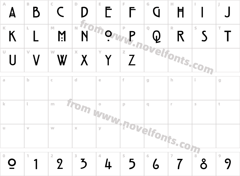 Hill House MediumCharacter Map