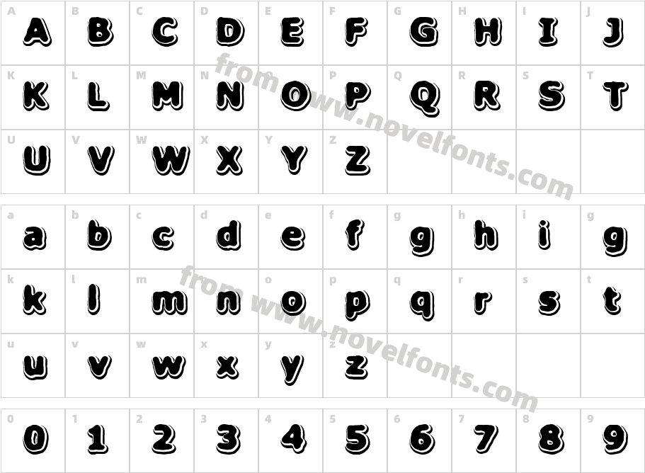 Hillock (BRK)Character Map