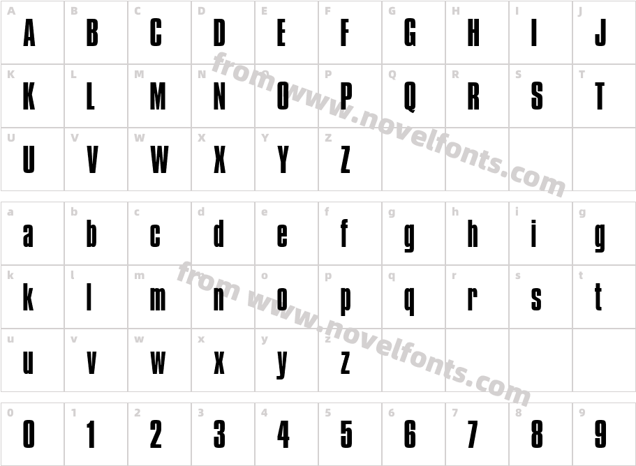 Compacta ICGCharacter Map