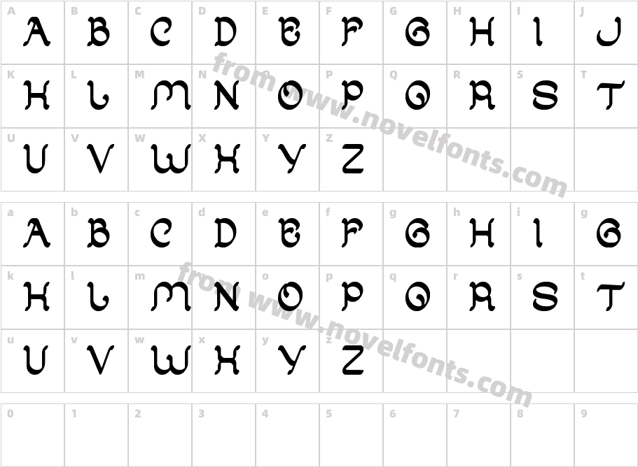 ARABIAN KNIGHTCharacter Map