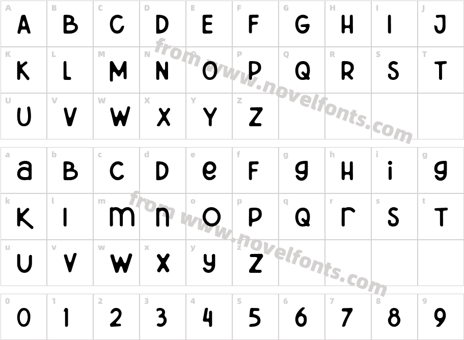 Hokaplay RoundedCharacter Map