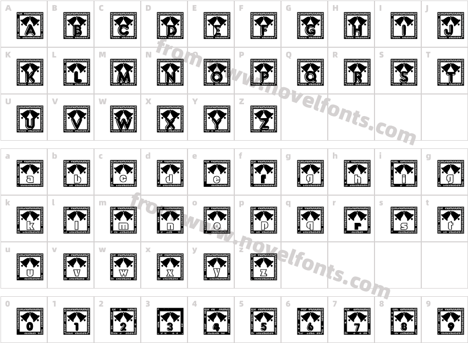 Holialpha decorativeCharacter Map