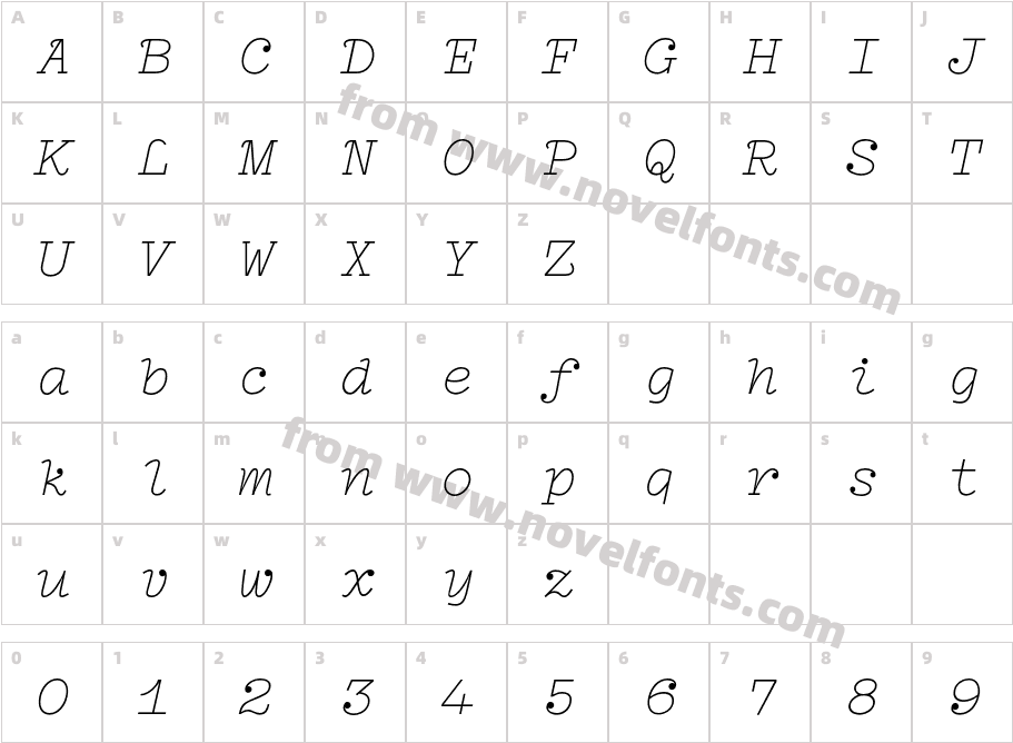 Compagnon Light ItalicCharacter Map