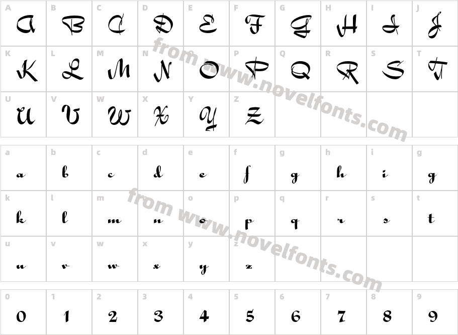 Holly-ScriptCharacter Map