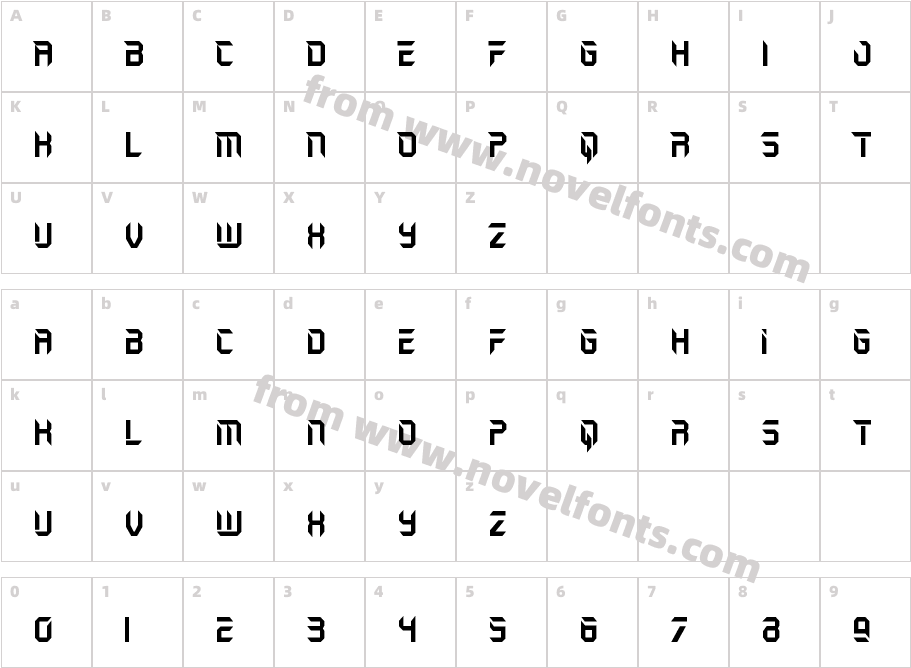 Holo-Jacket BoldCharacter Map