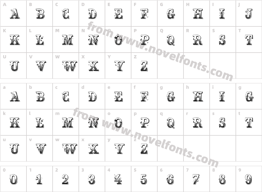 Holtzschue RegularCharacter Map