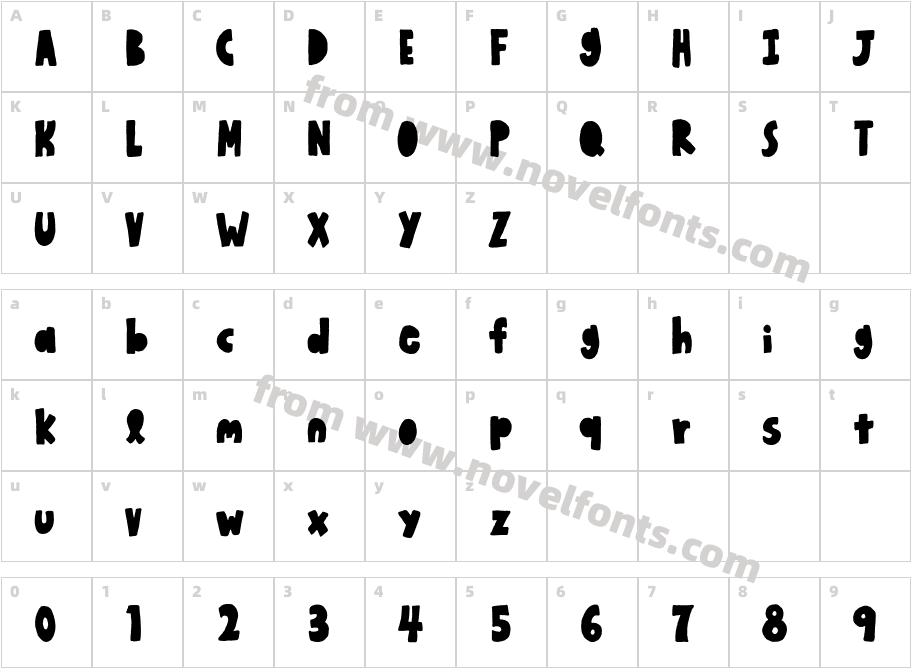 Honey Apple FilledCharacter Map