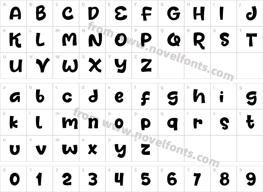 Honey SilkCharacter Map