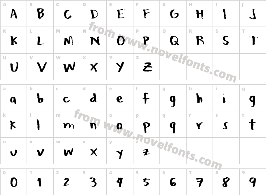 HoneytoneCharacter Map