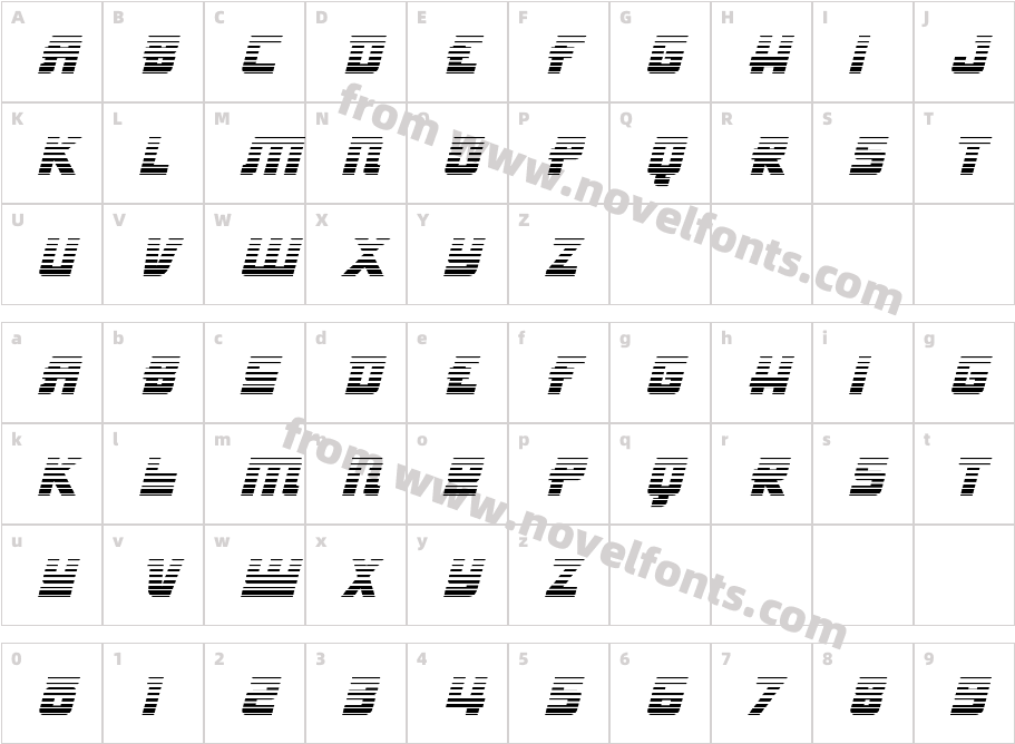 Hong Kong Hustle Gradient ItalicCharacter Map