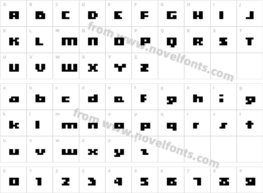 Hooge0465Character Map