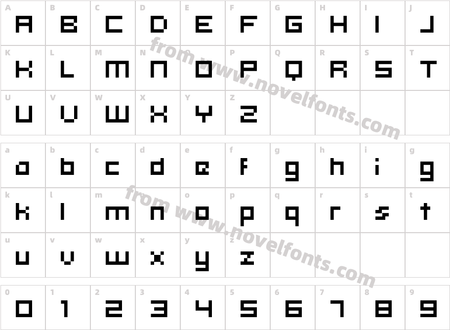 Hooge0554Character Map