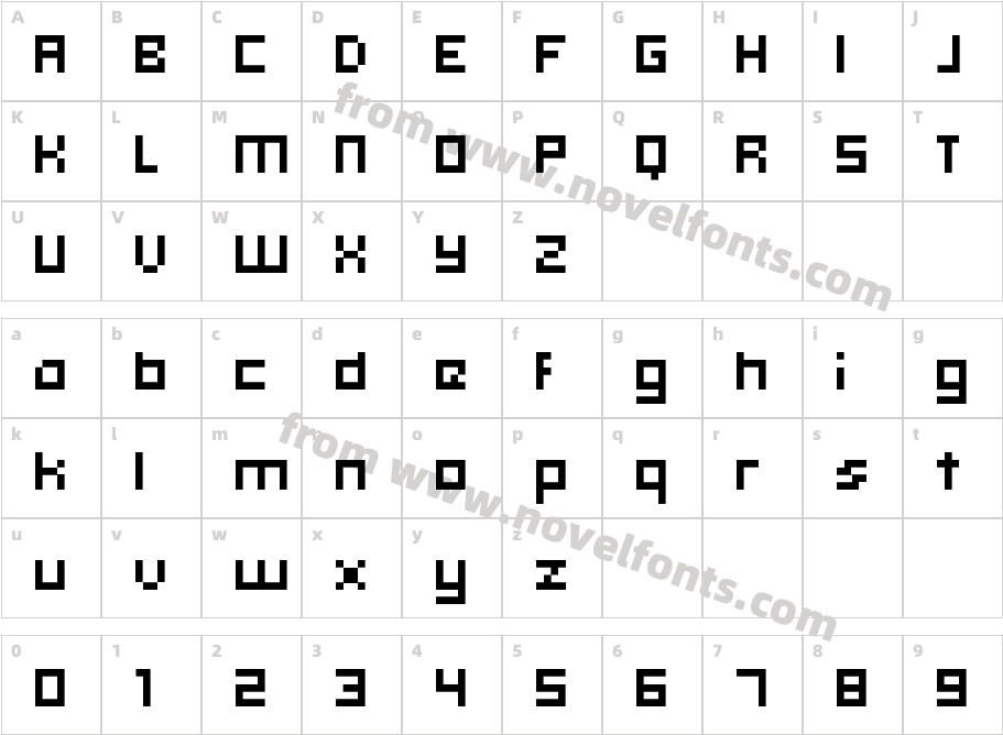 Hooge0555Character Map