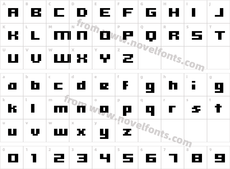 Hooge0563Character Map