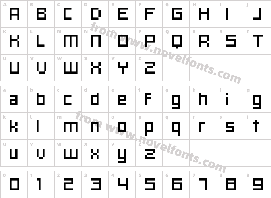 Hooge0655Character Map