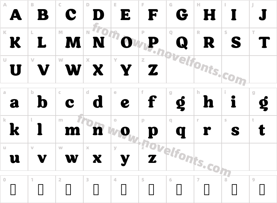 HornbillPersonalUse-BlackCharacter Map