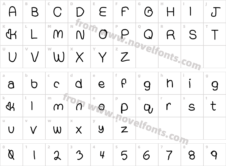 CompressedhandCharacter Map