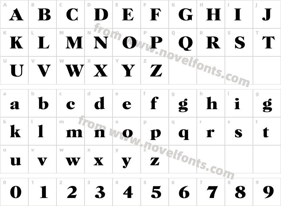 Horsha-BoldCharacter Map