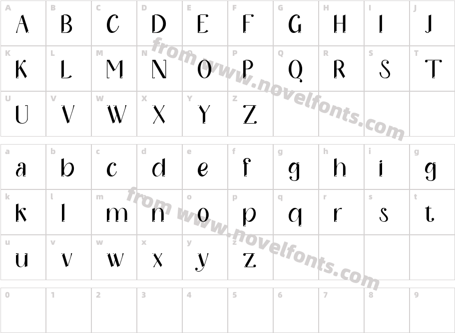 Horyzon RegularCharacter Map