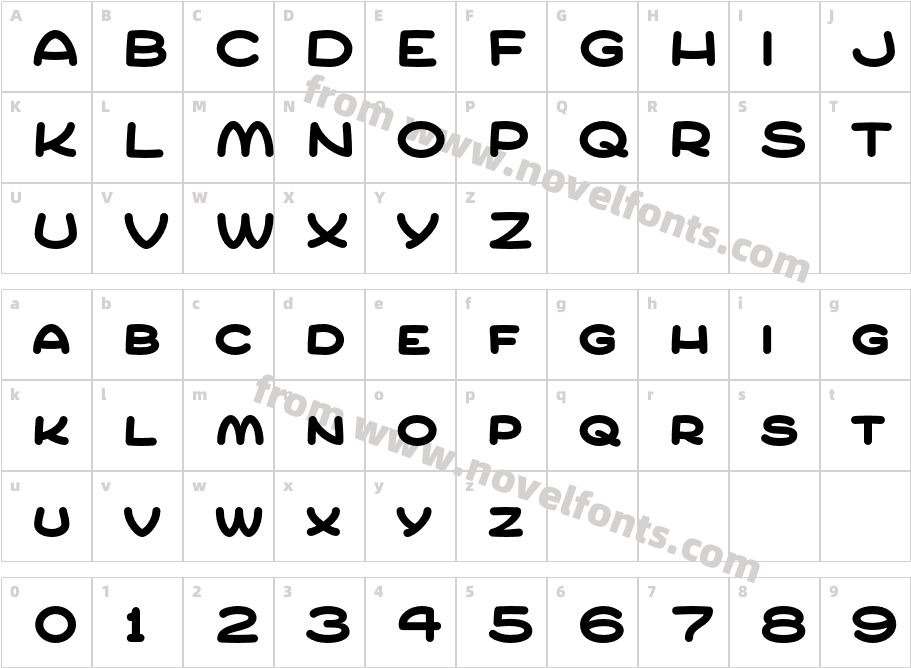 Compur-BoldCharacter Map