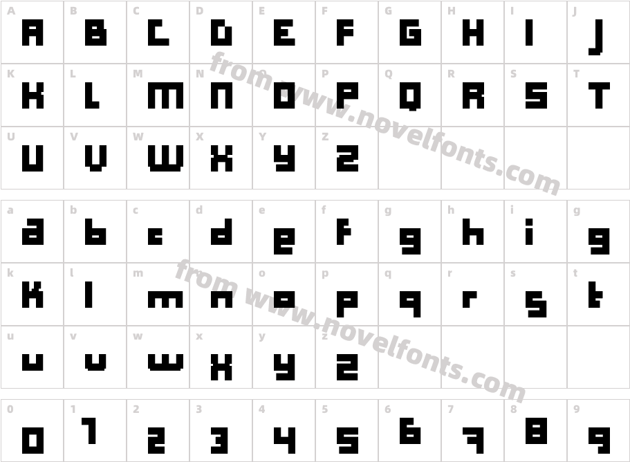 Computer Aid BoldCharacter Map