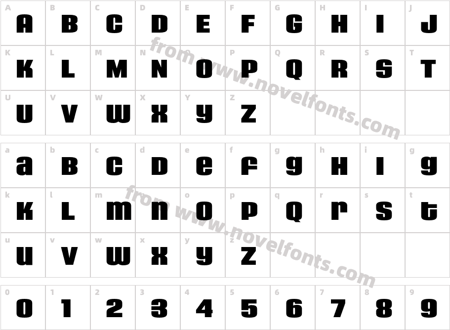 HouseGothicHG23Ext-THRDFILCharacter Map