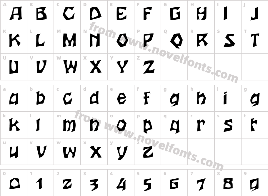 Houters RegularCharacter Map