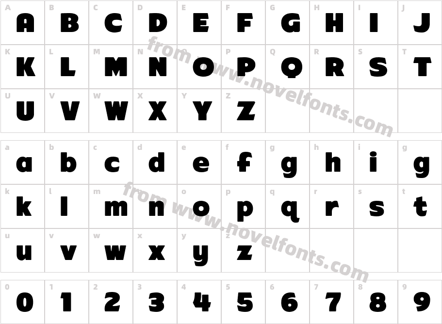 ARB-218 Neon Blunt MAR-50 Normal ItalicCharacter Map