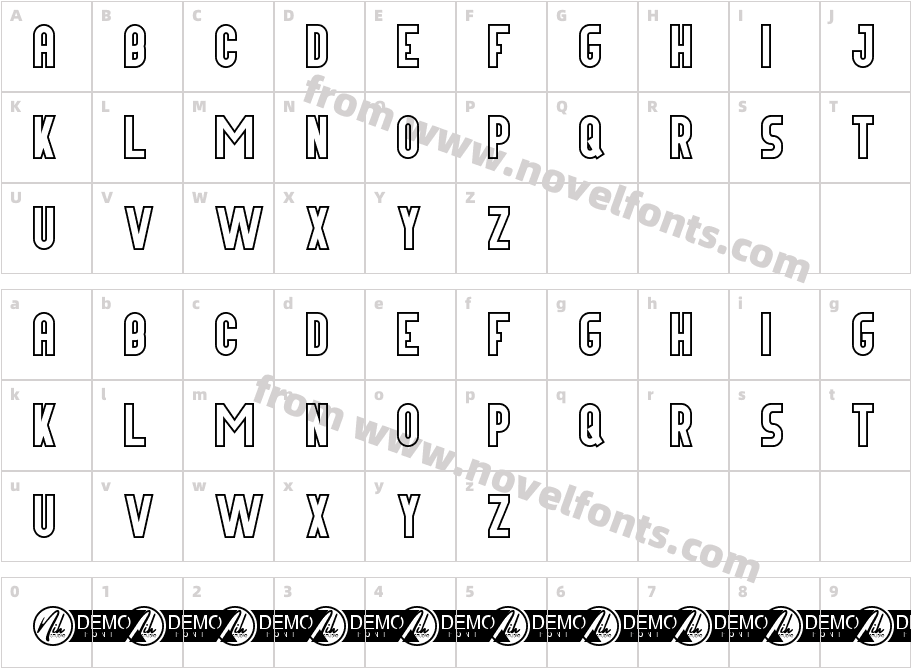 Houze Demo OutlineCharacter Map