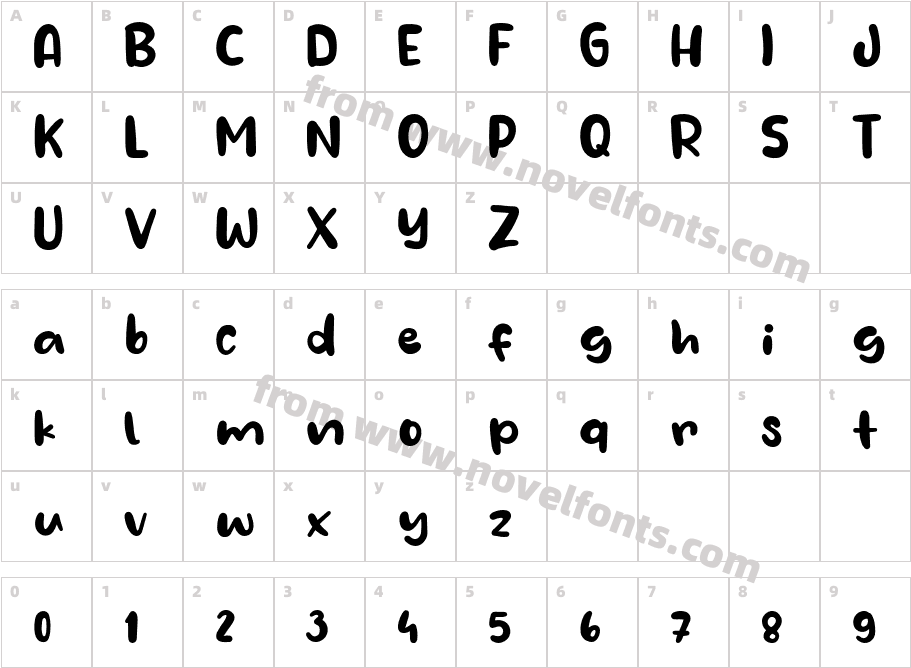 HujanCharacter Map