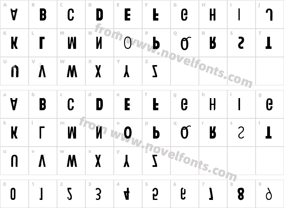 Human Error Upside DownCharacter Map