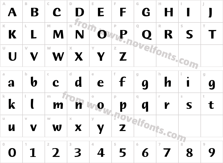 Humana Sans ITC TT BoldCharacter Map