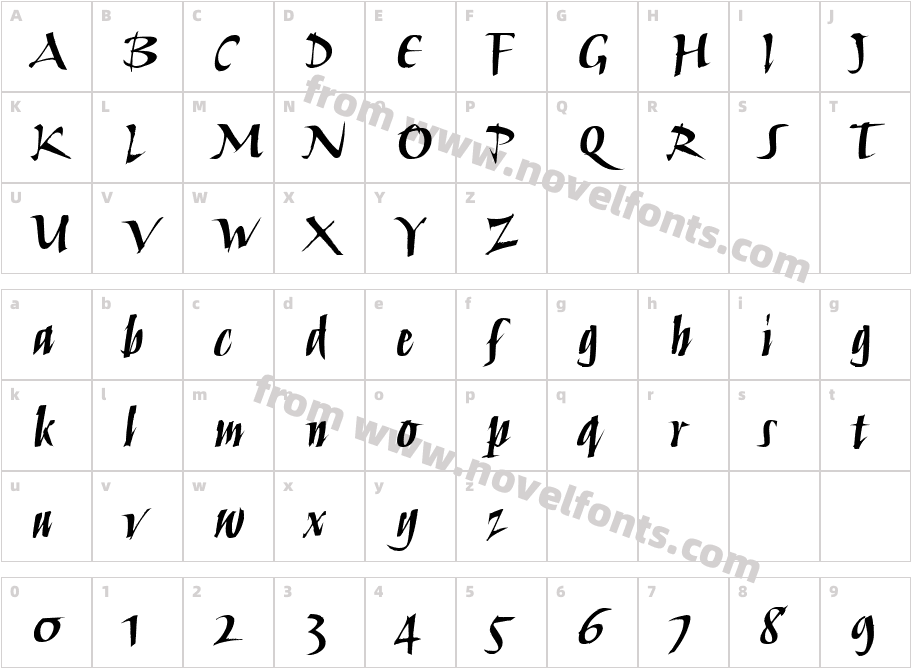 Humana Script ITC TT BoldCharacter Map