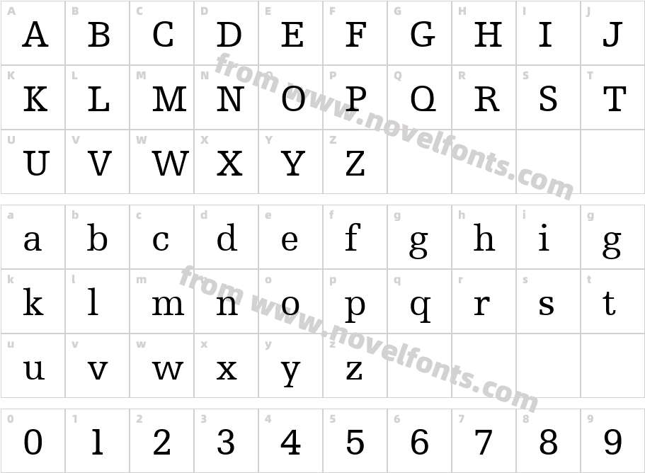 HumanistSlabserif712BT-RomanCharacter Map