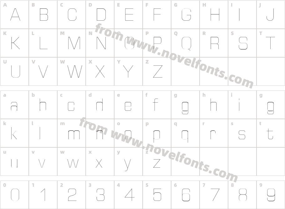 Huntkey ThinCharacter Map