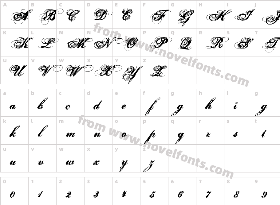 Hurricane  SupaDupaSerifCharacter Map