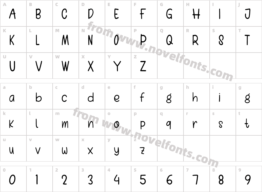 Hurry Up!Character Map