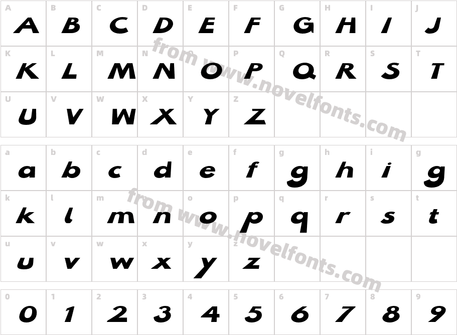 Hussar Milosc ObliqueCharacter Map