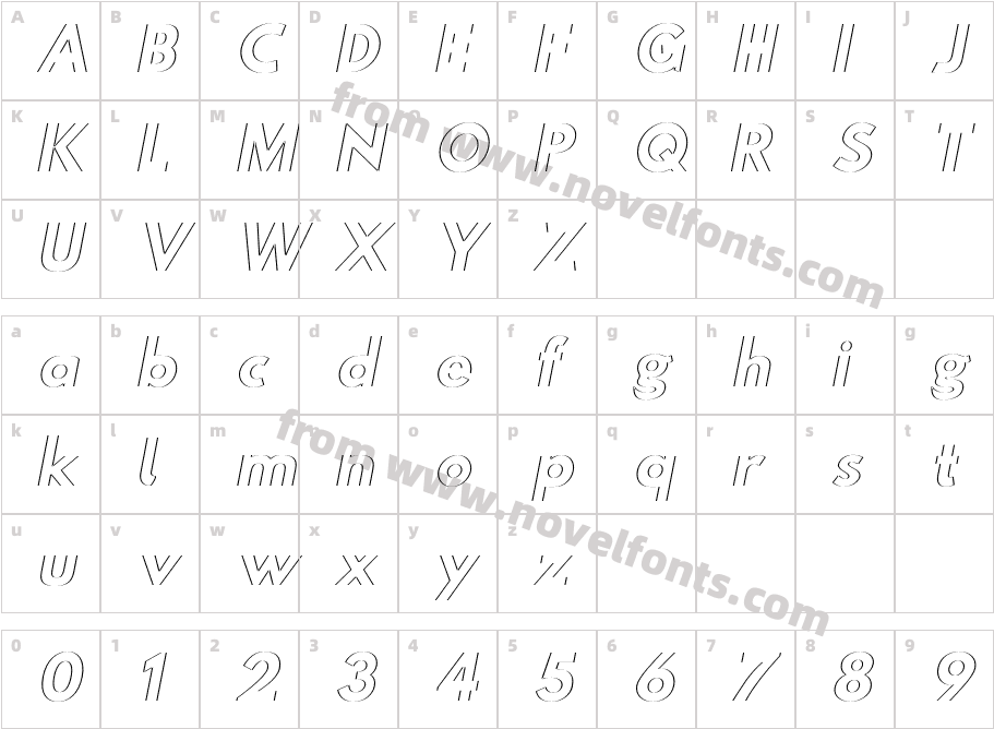 Hussar Plate ObliqueCharacter Map