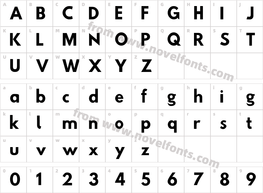 Hussar Woodtype SemiBoldCharacter Map