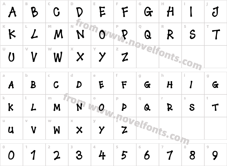 HyFABadBoy MediumCharacter Map