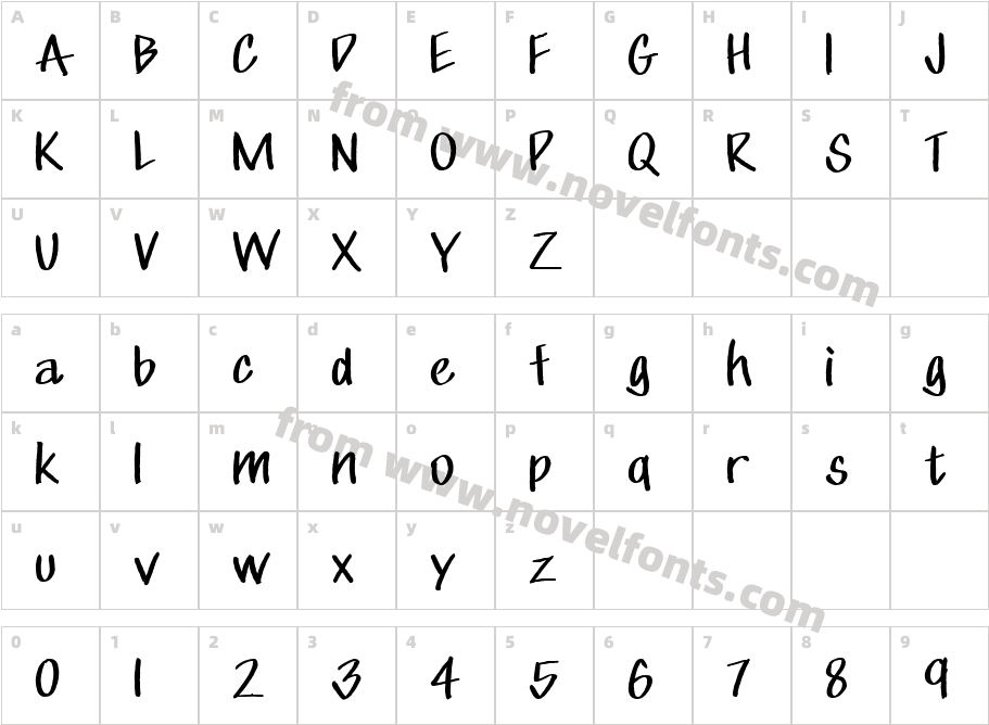 HyFStreetDance MediumCharacter Map