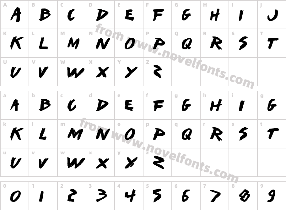 I Want My TTR! BoldCharacter Map