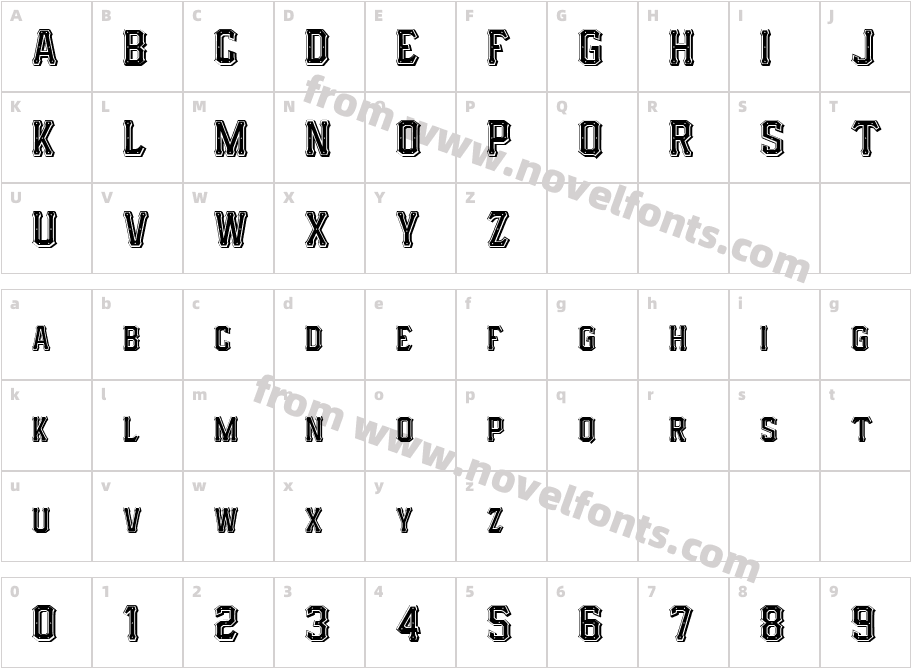 I.F.C. HOTROD TYPECharacter Map