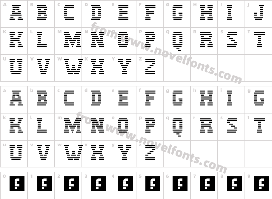 IBM Logo RegularCharacter Map