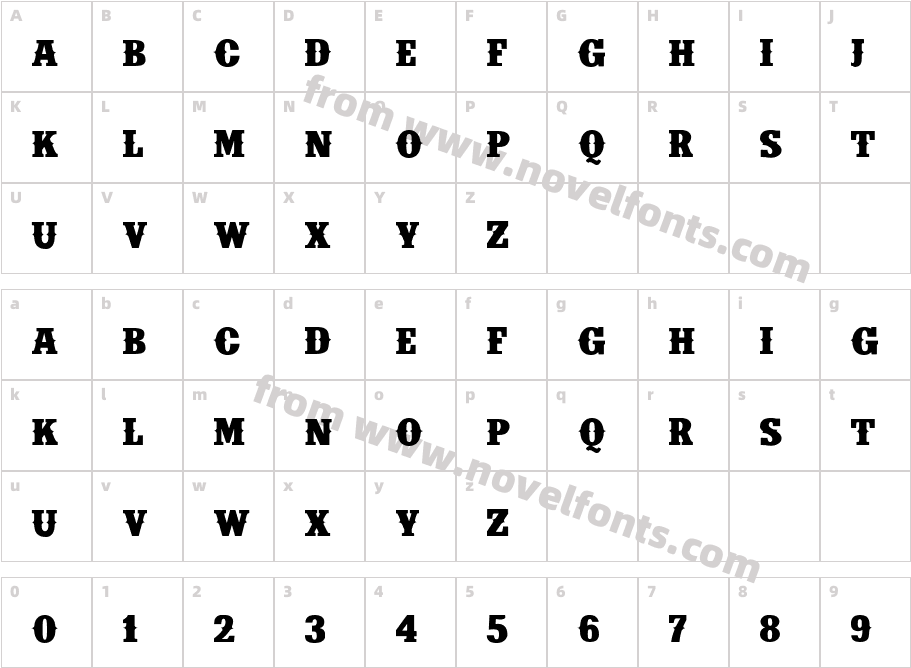 IFC INSANE RODEO BOLD BoldCharacter Map